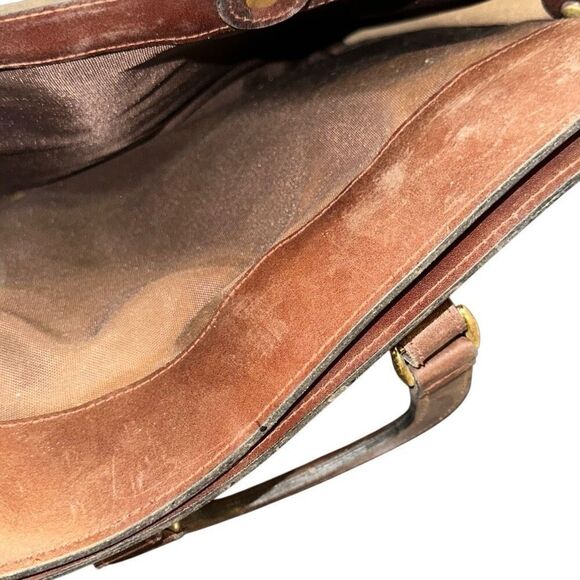 NWT Vintage HIT Briefcase Zip 3 pockets genuine leather brown - Picture 11 of 11